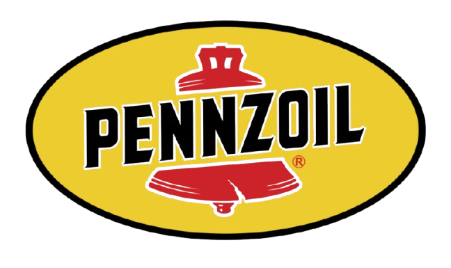 Pennzoil logo with yellow oval background, black text, and red crown and oil can graphic.