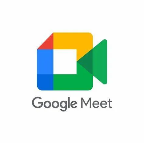 Google Meet logo with multicolored geometric shapes and text