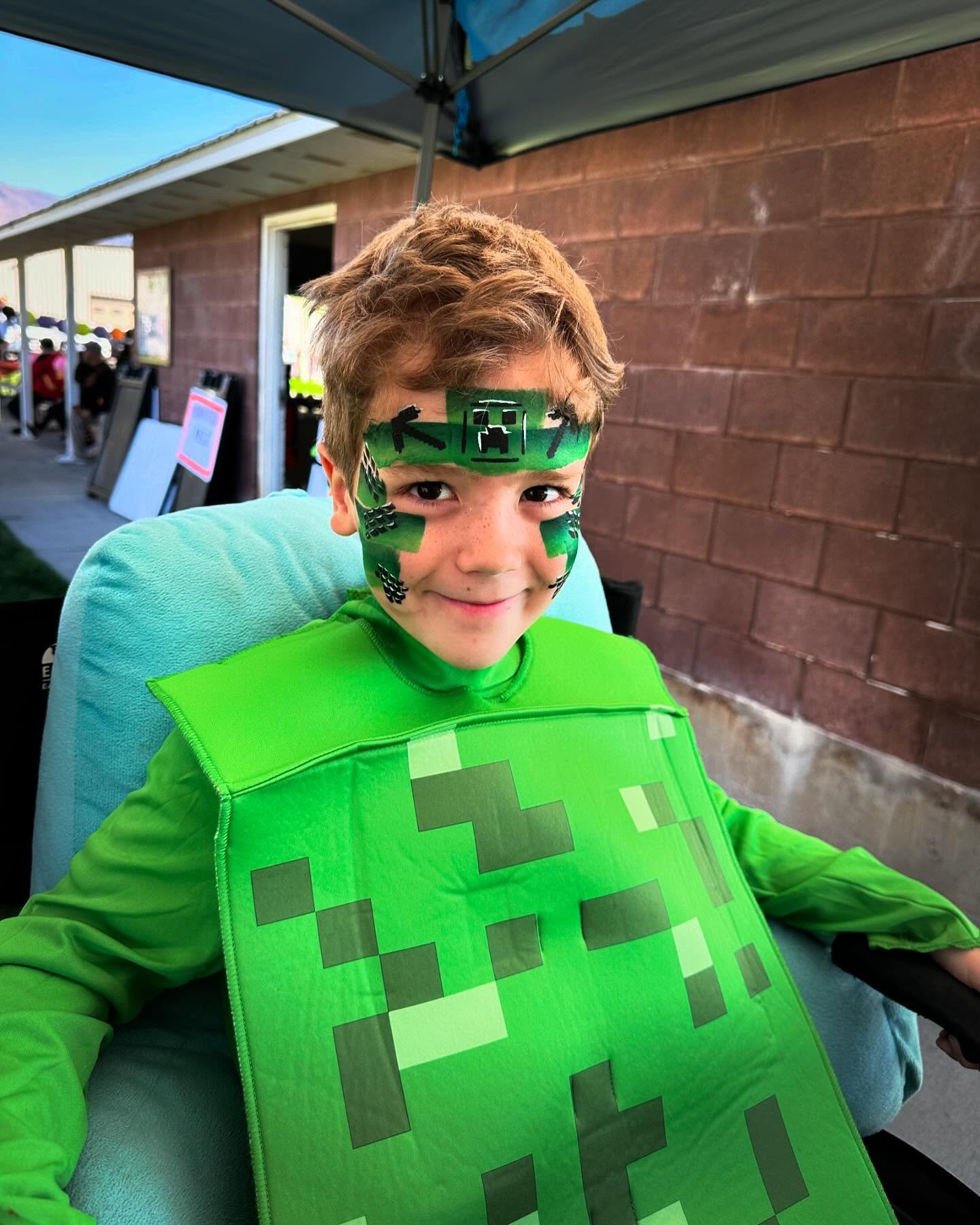 Minecraft! Such a happy kid!!