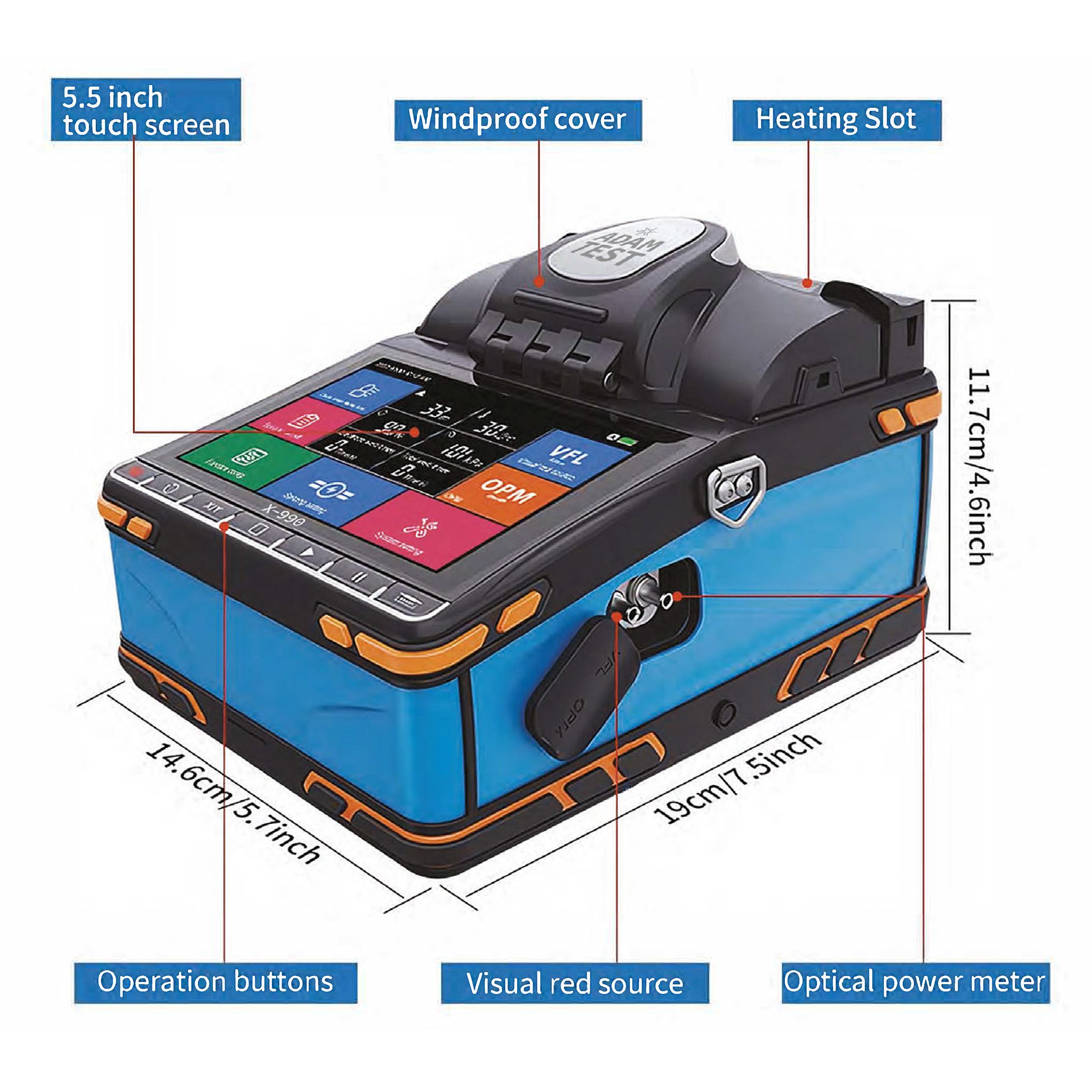ADAMTEST X-990 Core Alignment Fusion Splicer Features