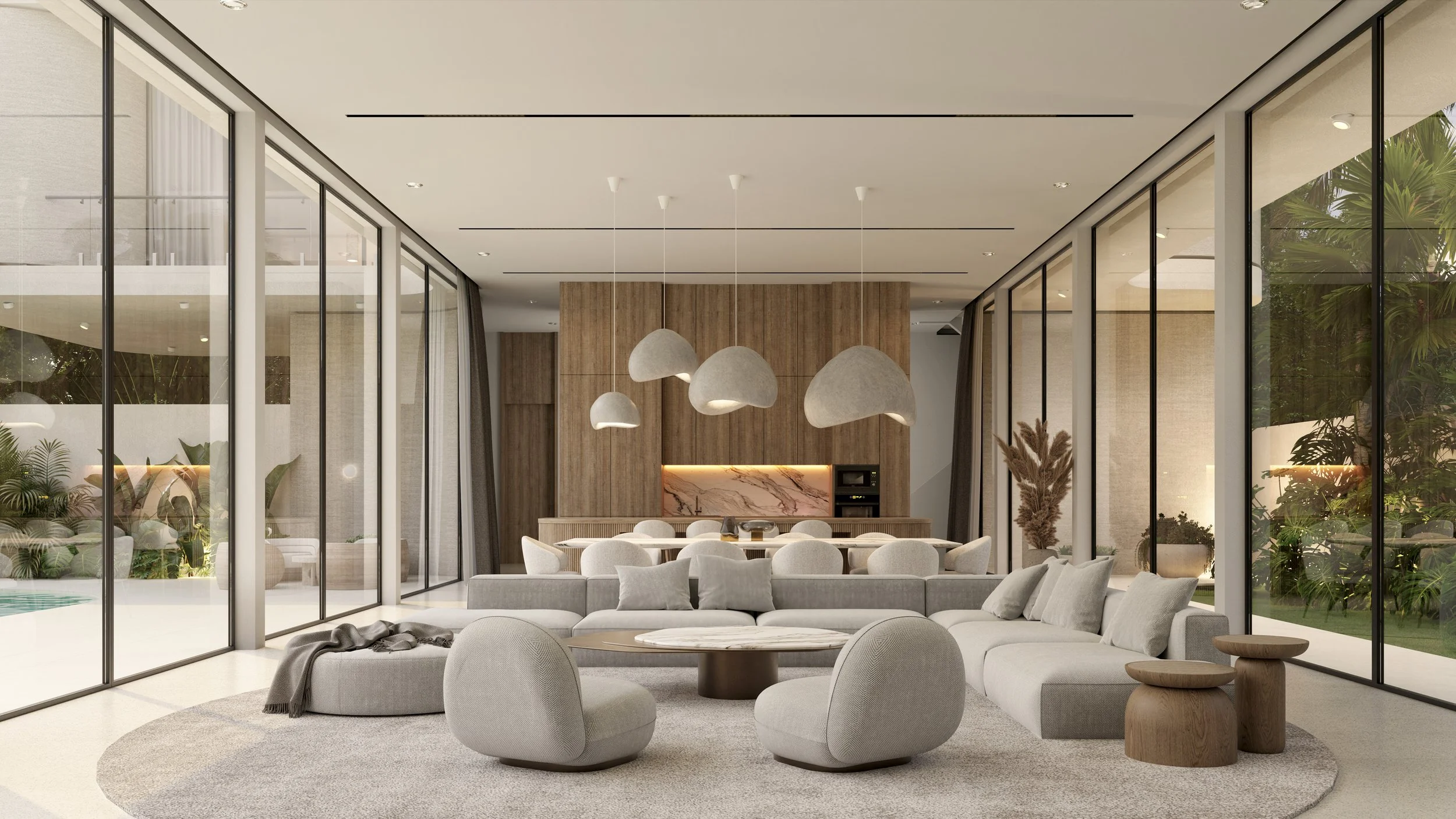 Arra Estate, Luxury Villas in Uluwatu, Bali - open-plan living area