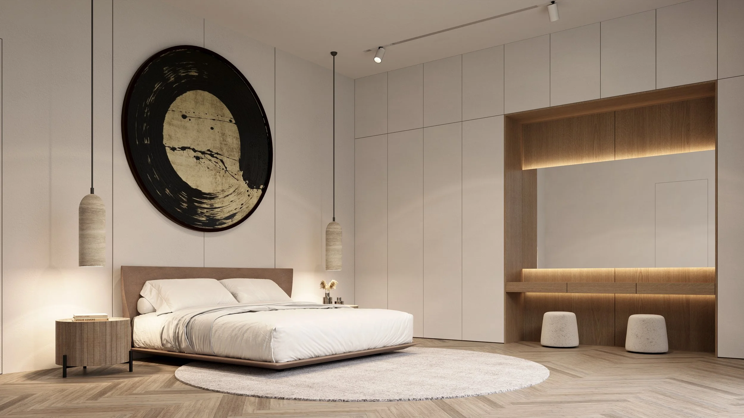 Arra Estate, Luxury Villas in Uluwatu, Bali - bedroom with desk area