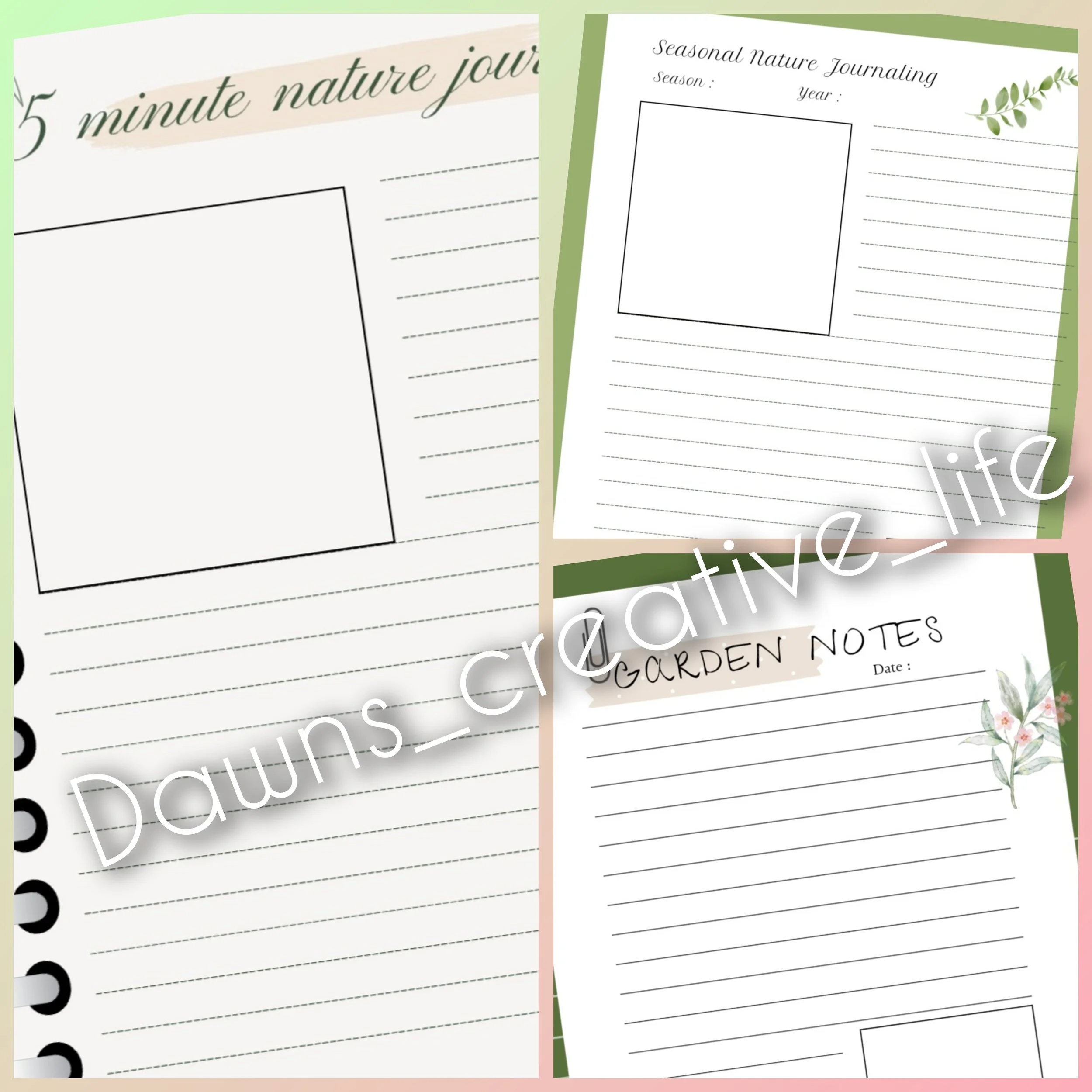 Nature Journaling Pages - Free Download