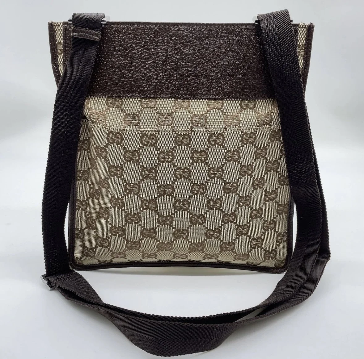 Gucci GG Canvas beige/brown Shoulder Bag- Authentic Pre-Owned