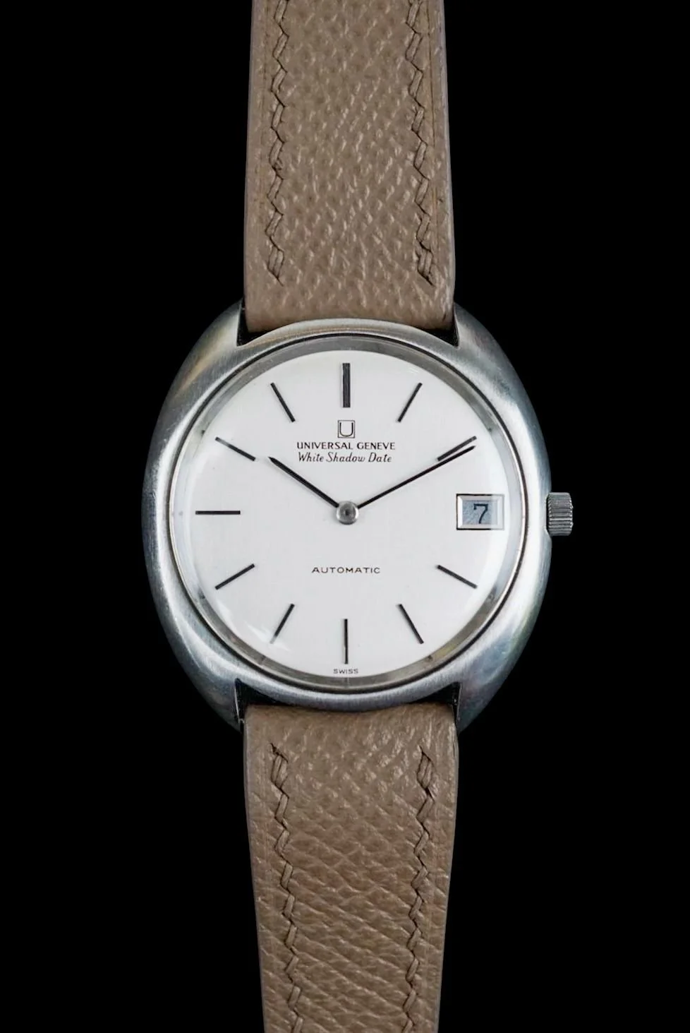 Universal Geneve White Shadow Date Circa 1960s