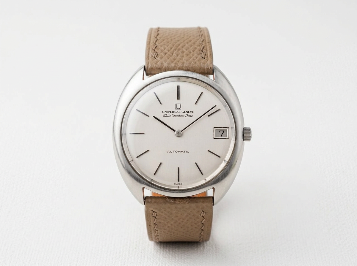 Universal Geneve White Shadow Date Circa 1960s