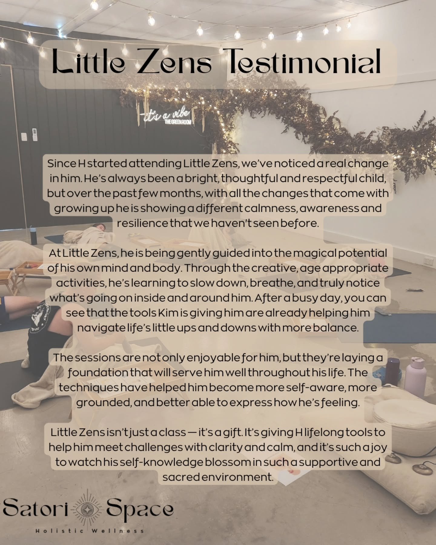 Little Zens Term 1

Starts Tuesday 3rd February 
🕝 3:45pm
📍 The Greenroom, @pollyncoau 
🔗 bookings essential via the link in bio

Read H's parents testimonial about his time with Little Zens 💕.