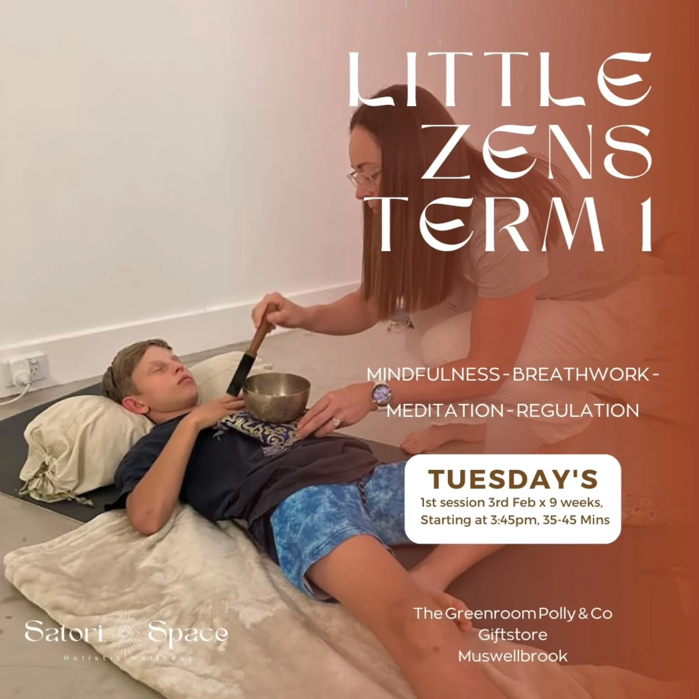 LITTLE ZENS is back for Term 1!!!!

A specifically designed wellbeing class for kids to nurture developing minds and provide tools to assist in navigating life. 

These classes have been super popular,  so if you're keen please don't wait. 

📅 Comme