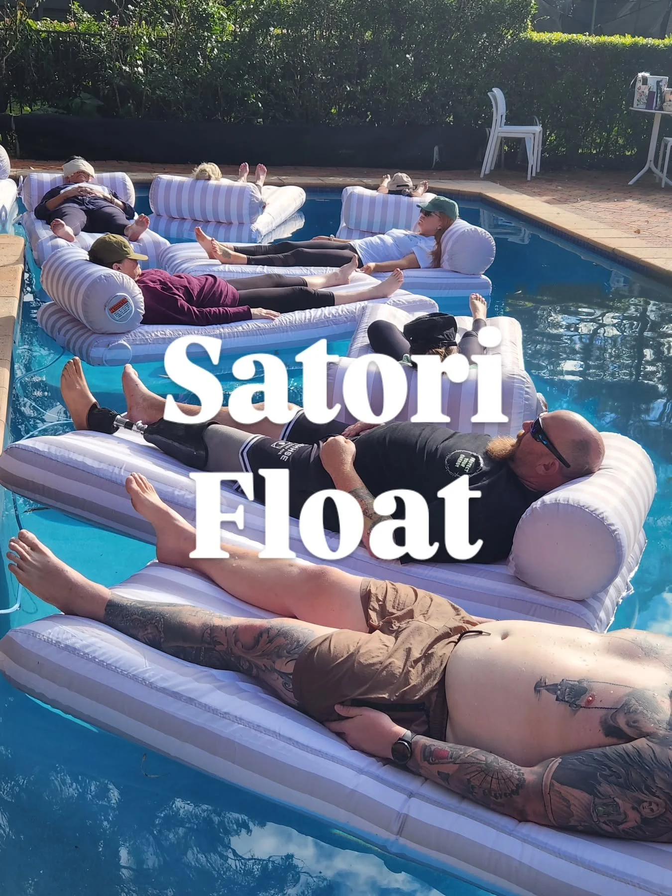 💦 S A T O R I  F L O A T 💦

📢NEW CLASS ALERT 📢 

Satori Float has officially entered the space.

Floating meditation + sound bath in the water.
No striving. No holding yourself up.
Just surrender.

Let the water carry you. Let the sound guide you
