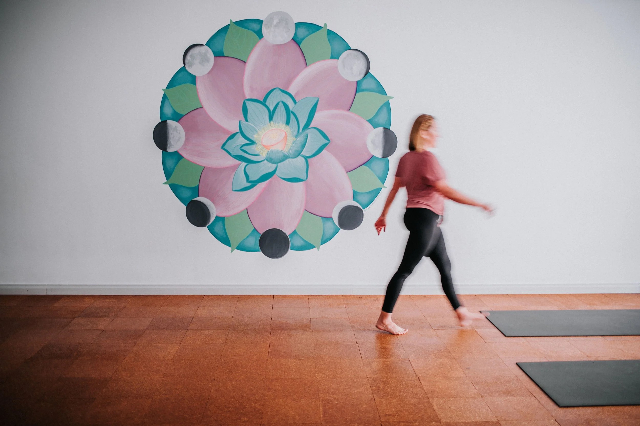 Lunar cycle imagery for women’s yoga and wellness series