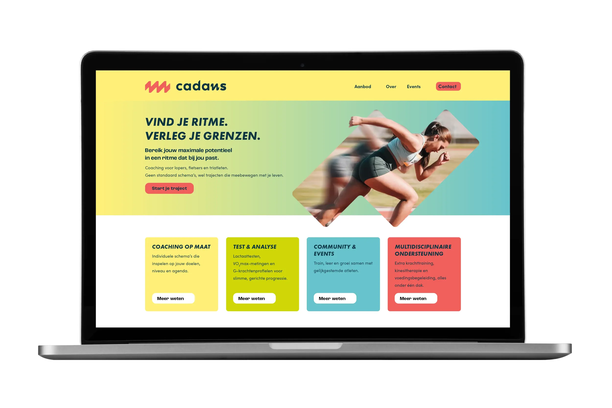 Website design voor Cadans sportcoaching services