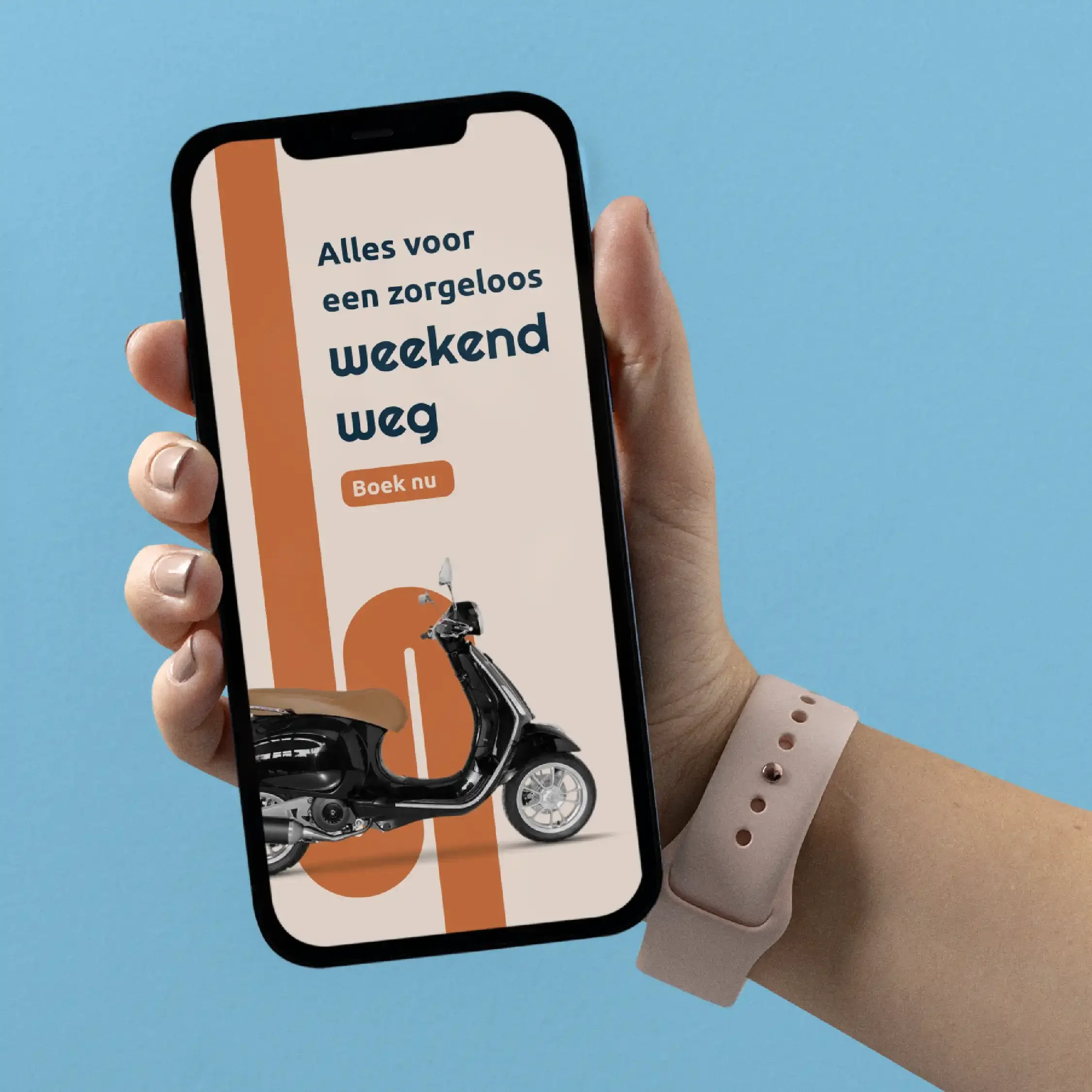 Voorbeeld van logo en huisstijl ontwerp, website vormgeving en grafisch ontwerp voor En Routes vakantie- en wagenverhuur