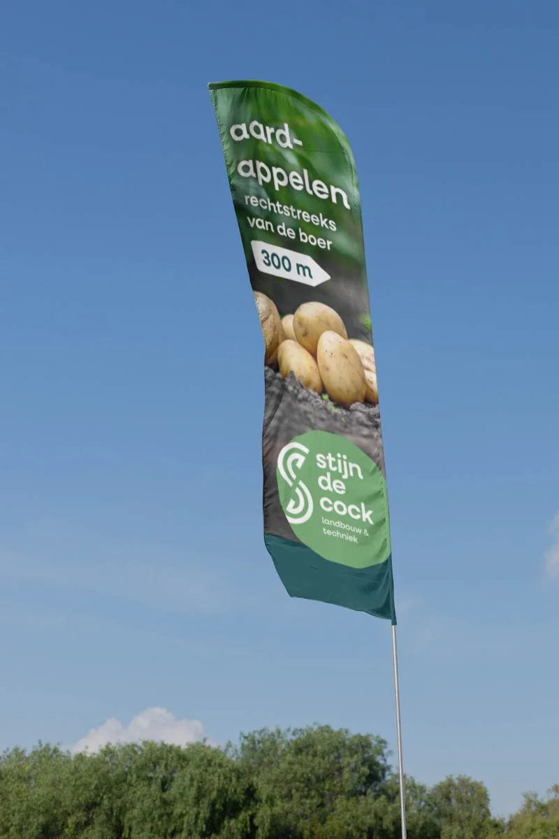Vlag met logo ontwerp voor Stijn De Cock, Landbouw en Techniek