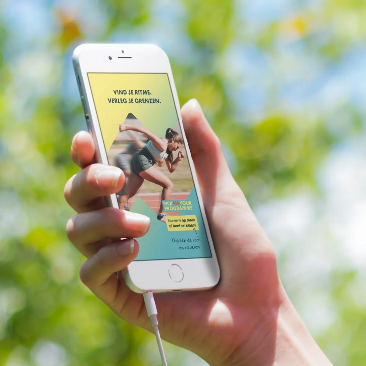 Voorbeeld van logo en huisstijl ontwerp voor Cadans sportcoaching services uit Ronse, met mobielvriendelijke websiteversie