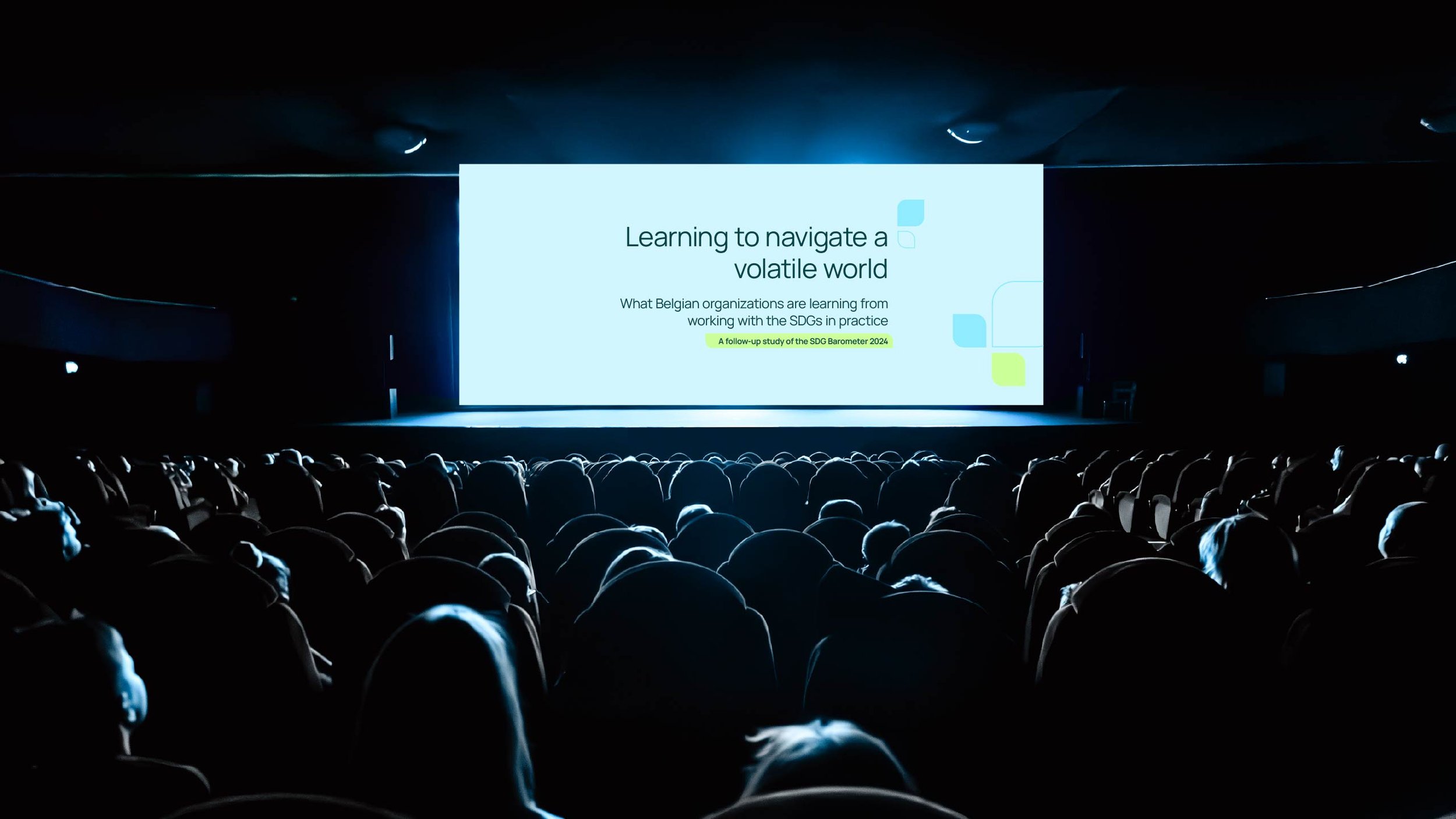 Vormgeving van de PowerPointpresentatie template met onderzoeksresultaten van de SDG Barometer om te gebruiken als keynote speaker tijdens het SDG Forum