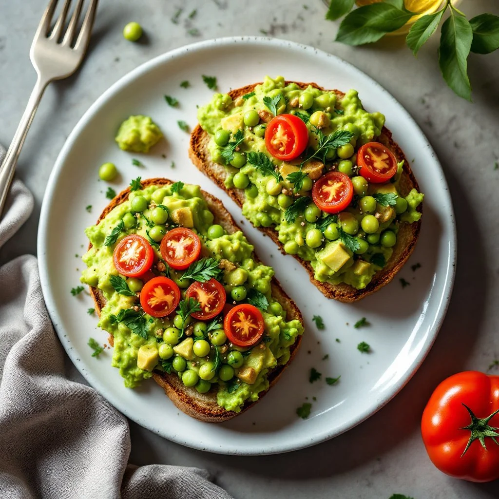 Avocado and Edamame on Toast