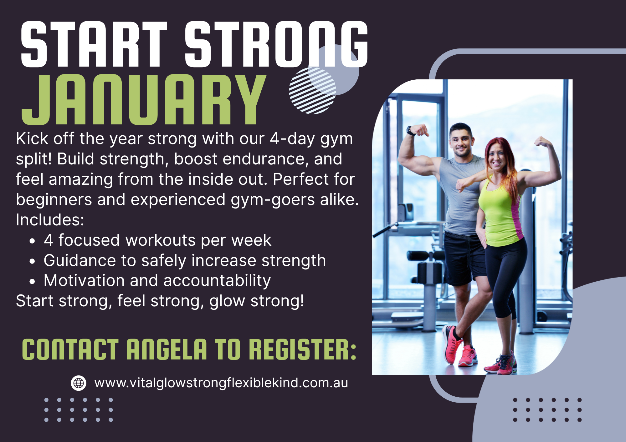 Fitness program for the month of January challenge.