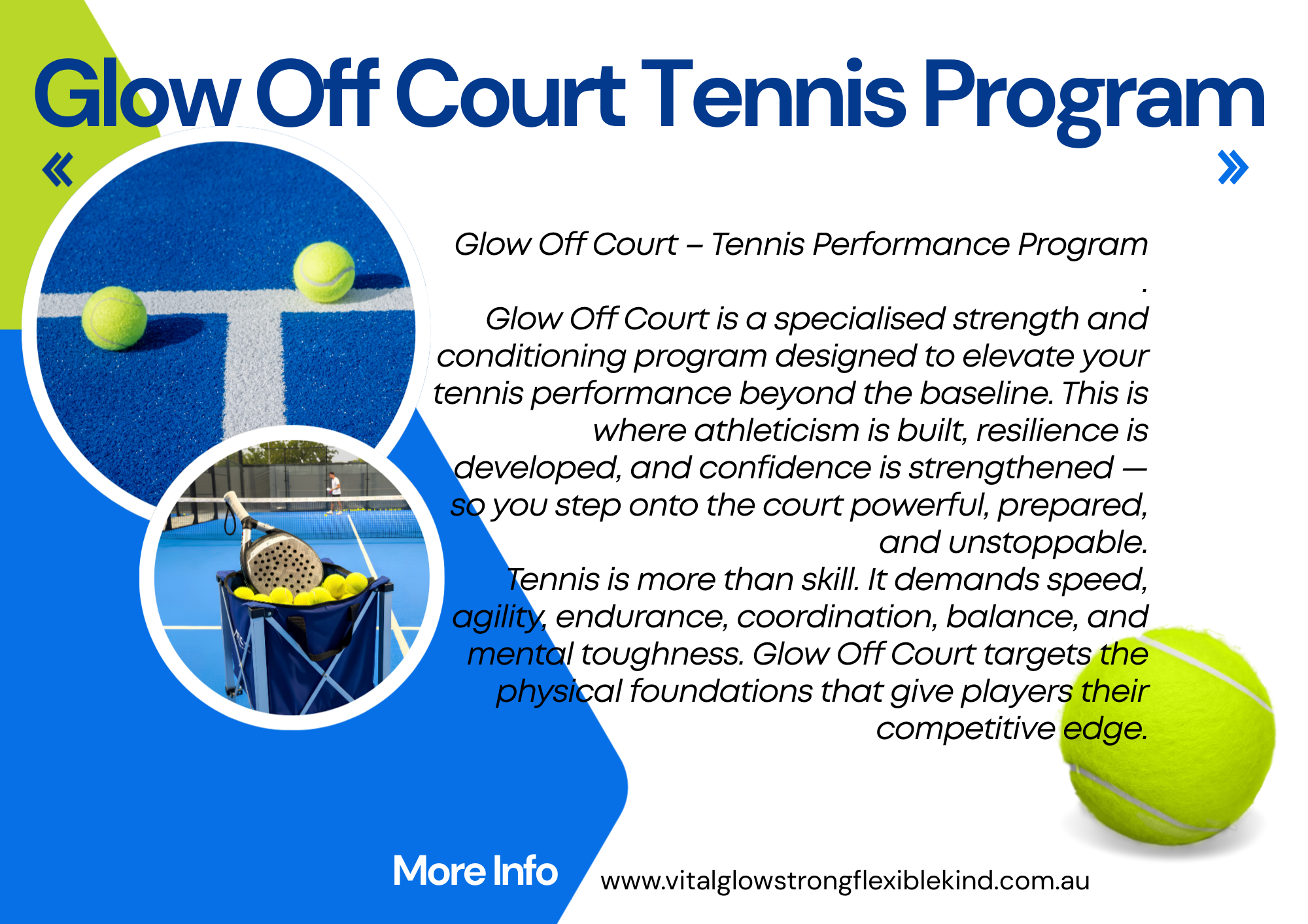 Glow Off Court – Tennis Performance Program