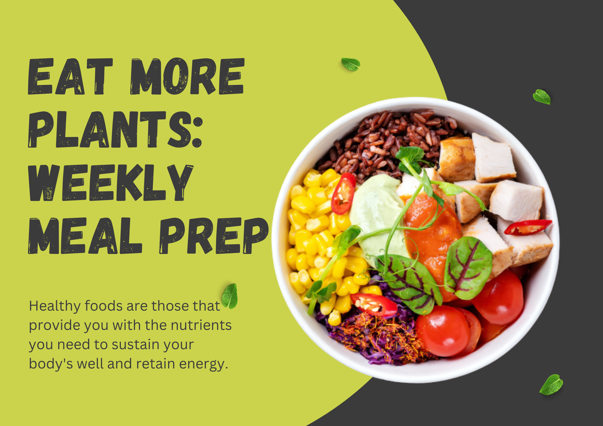 Eat More Plants Meal Prep - 1 Week Meal Plan