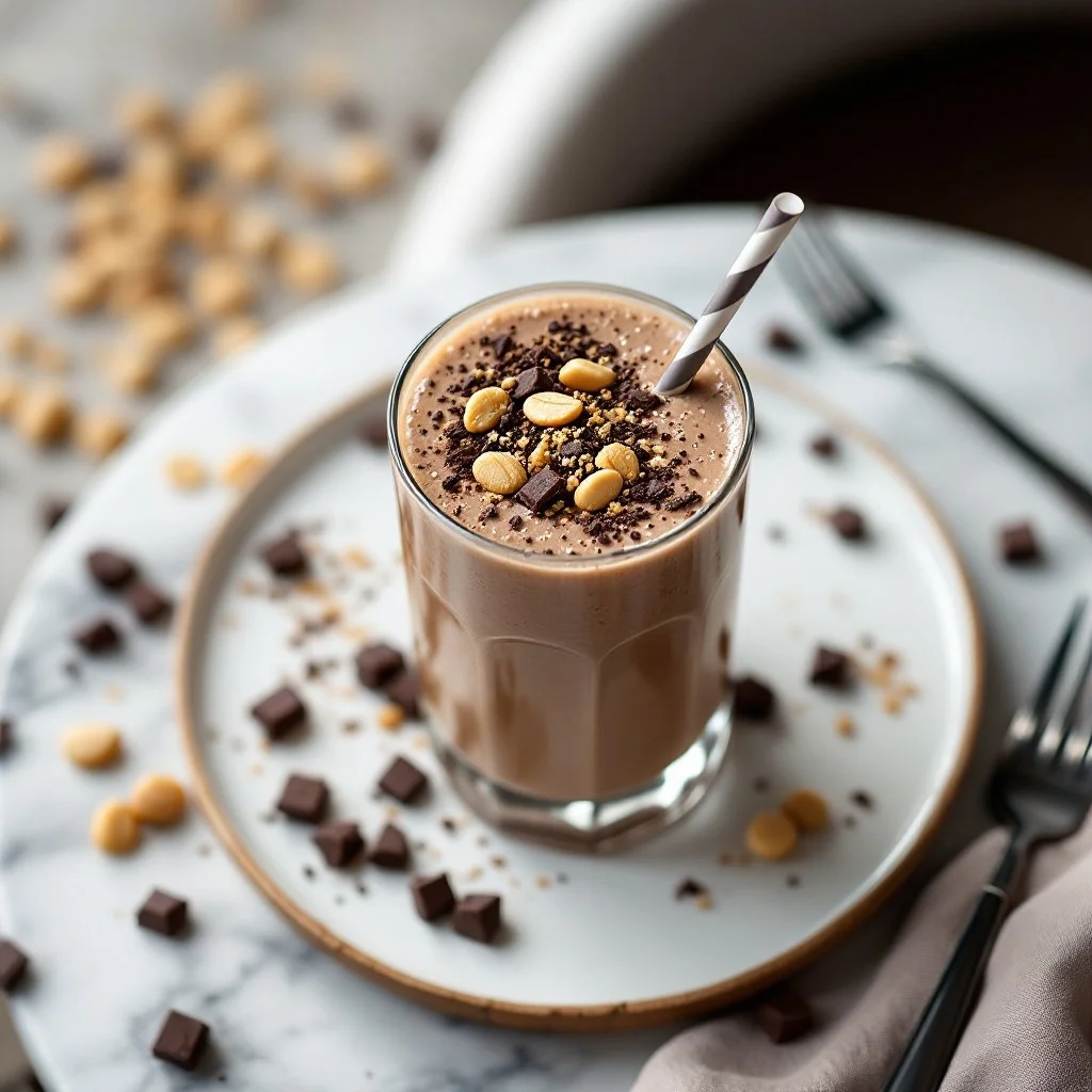 Peanut Butter Chocolate Protein Smoothie