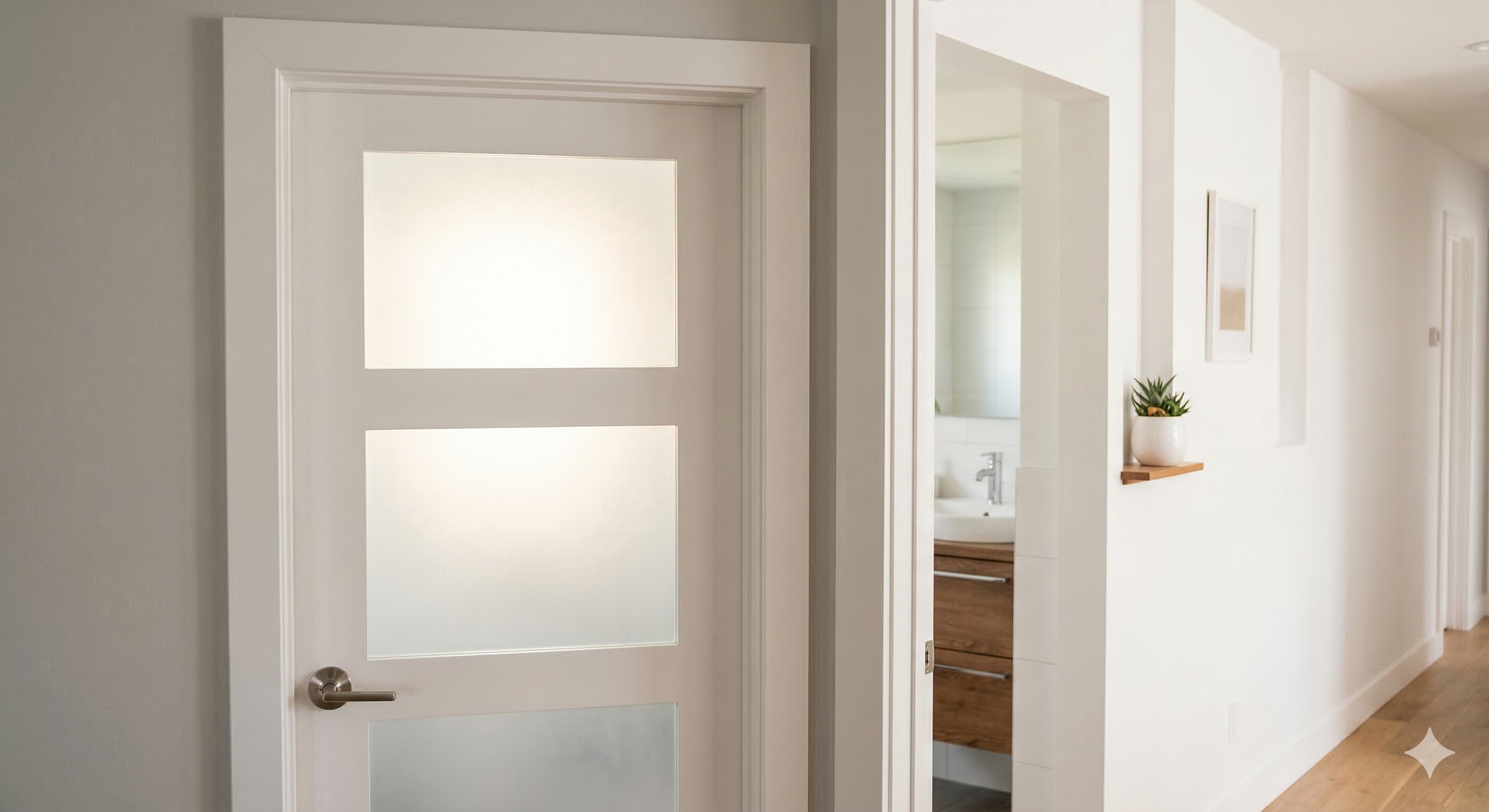 frosted glass bathroom door