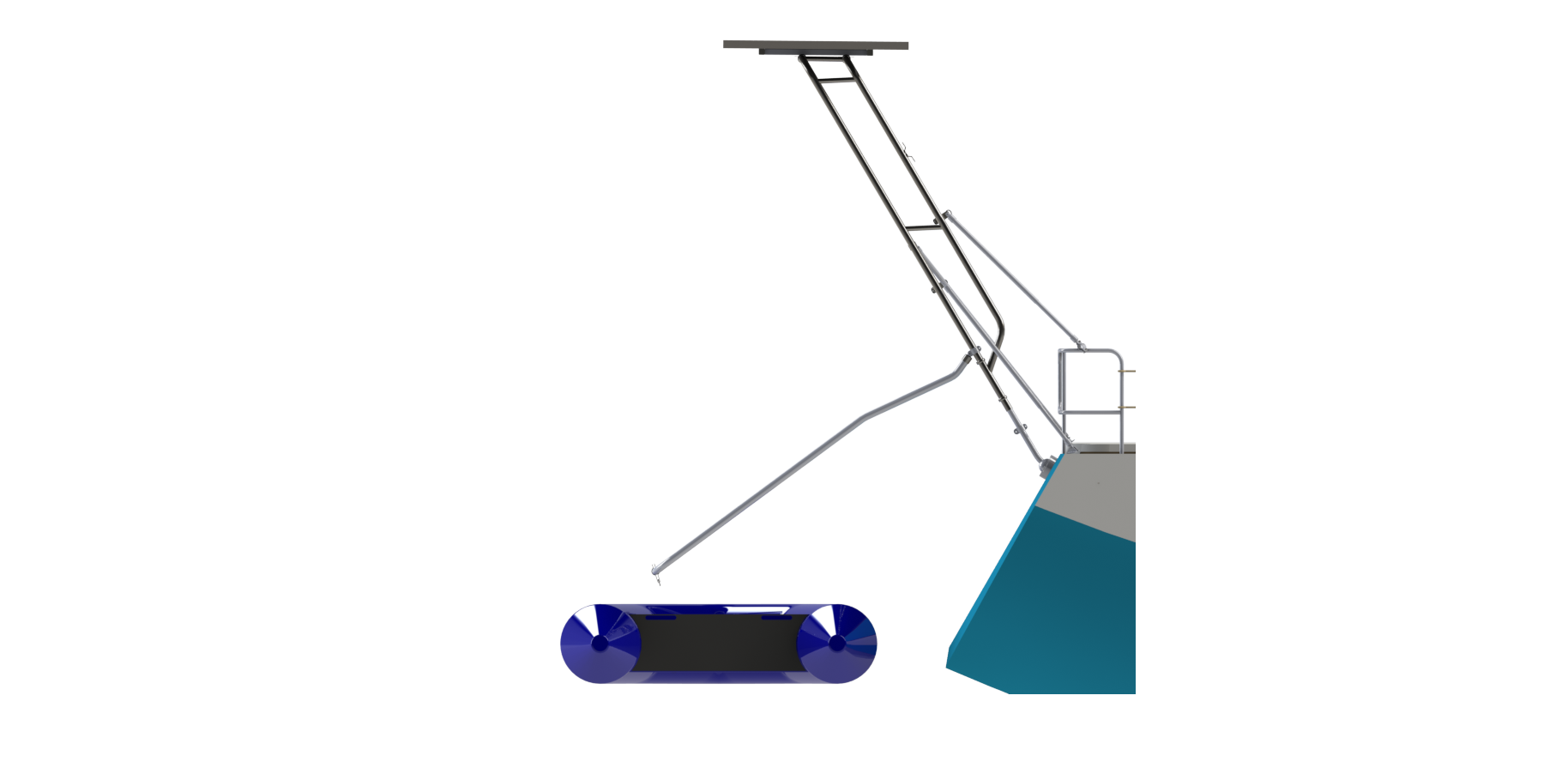Arco pescante pivotante