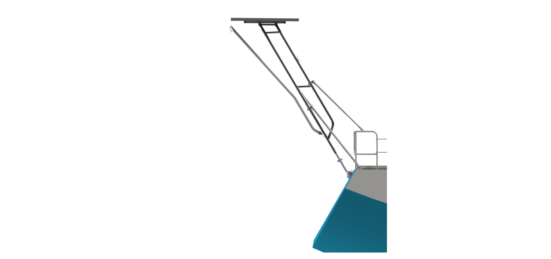 Arco pescante pivotante