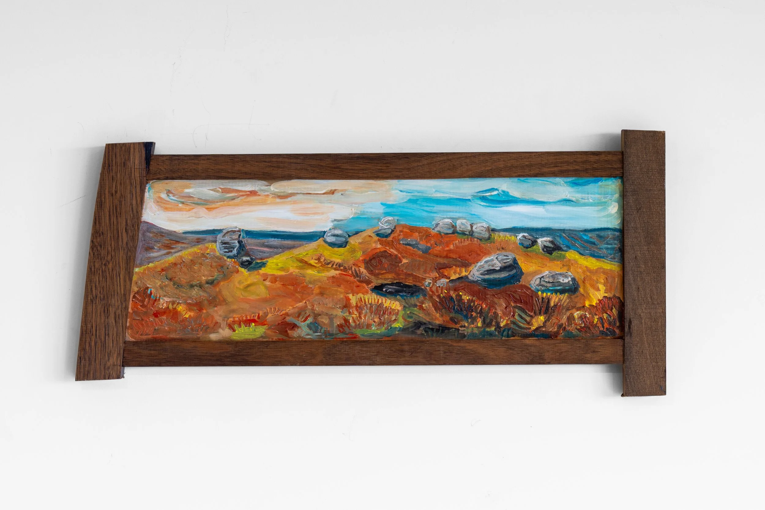 acrylic on oak bedhead panel