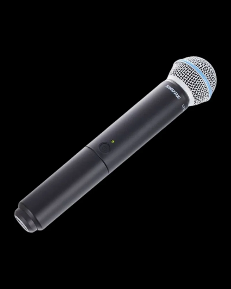 Shure BLX24/Beta58 K14 wireless microphone and receiver set available to hire