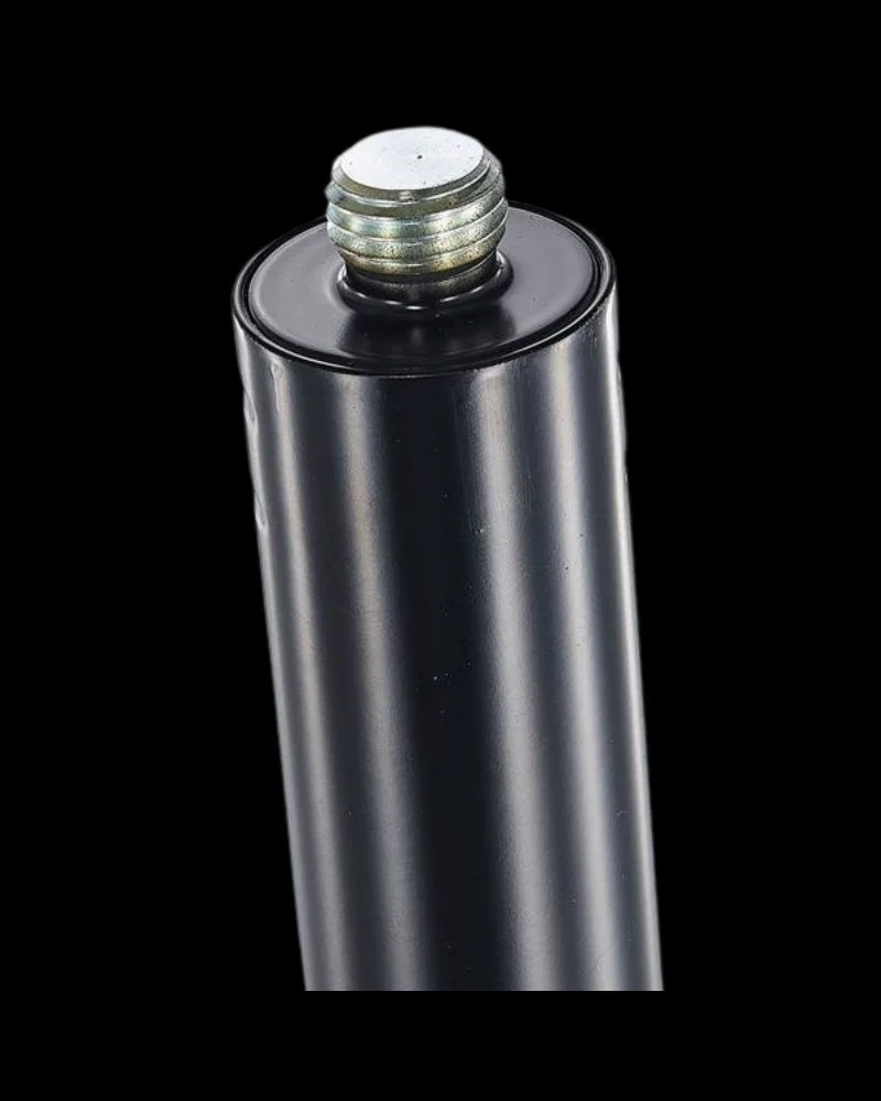 Angled view of Konig & Meyer 21367 steel speaker pole with M20 thread for PA rental