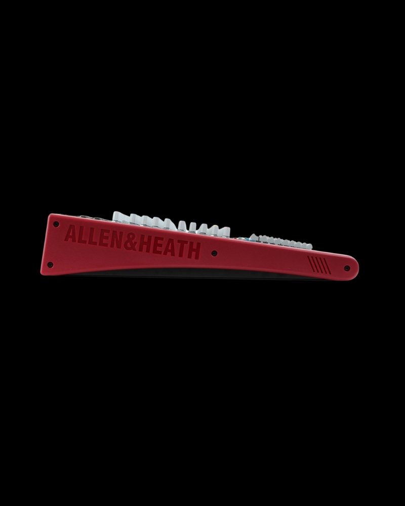 Side view of Allen & Heath ZED-22FX live sound mixer for rental