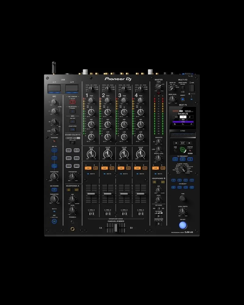 Pioneer DJM-A9 professional 4-channel DJ mixer top view