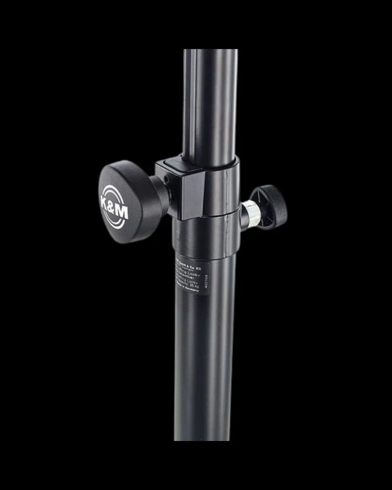 Konig & Meyer 21367 height-adjustable distance rod between subwoofer and top speaker available for rental