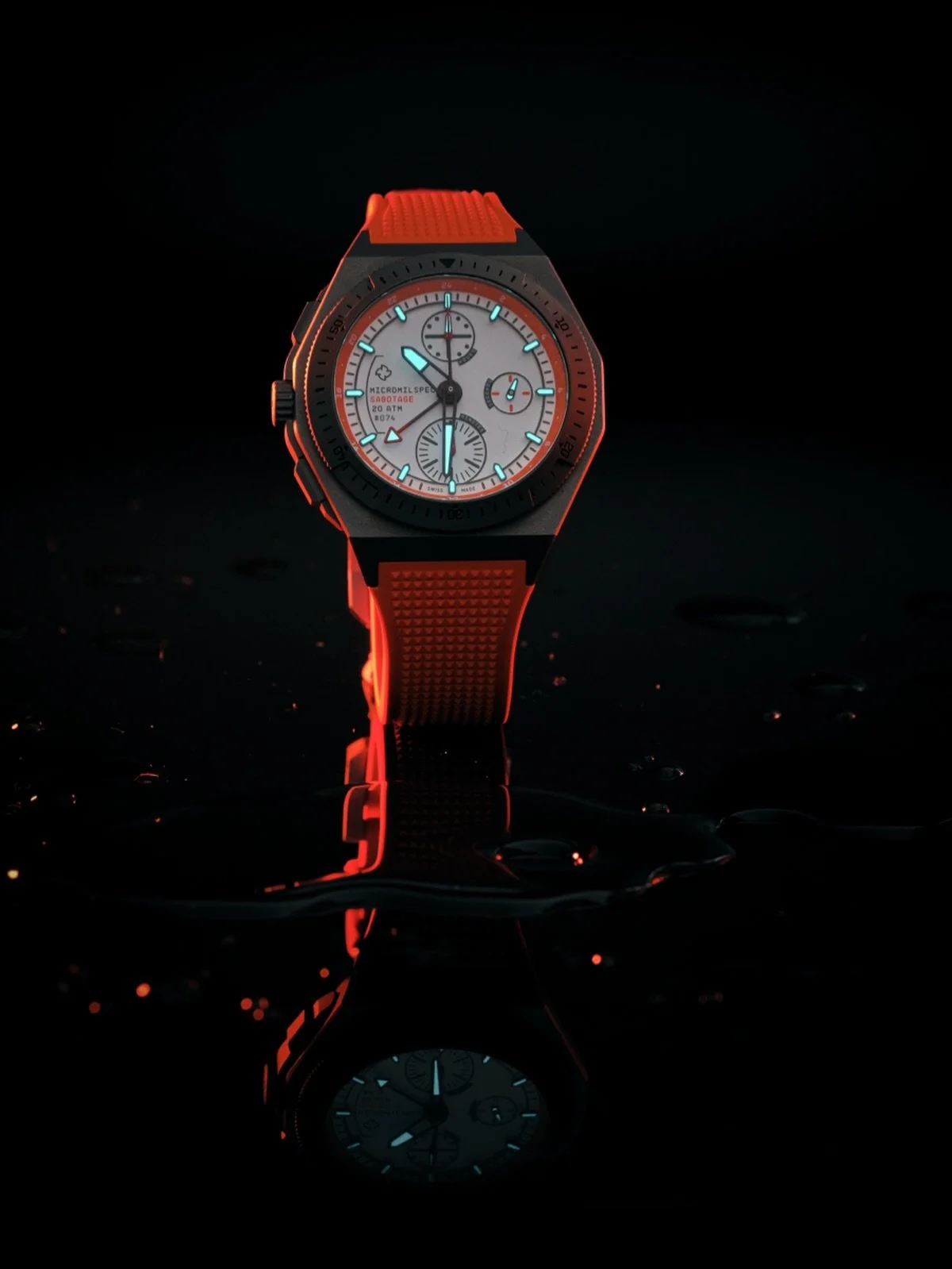 🧡 It&rsquo;s been a week now with the @micromilspec Milgraph Project Sabotage and damn it&rsquo;s been so fun wearing this every day. This really is our Orange Crush 🤙

🤍 We love the rich deep grey tones and the angular design of the Grade 5 titan