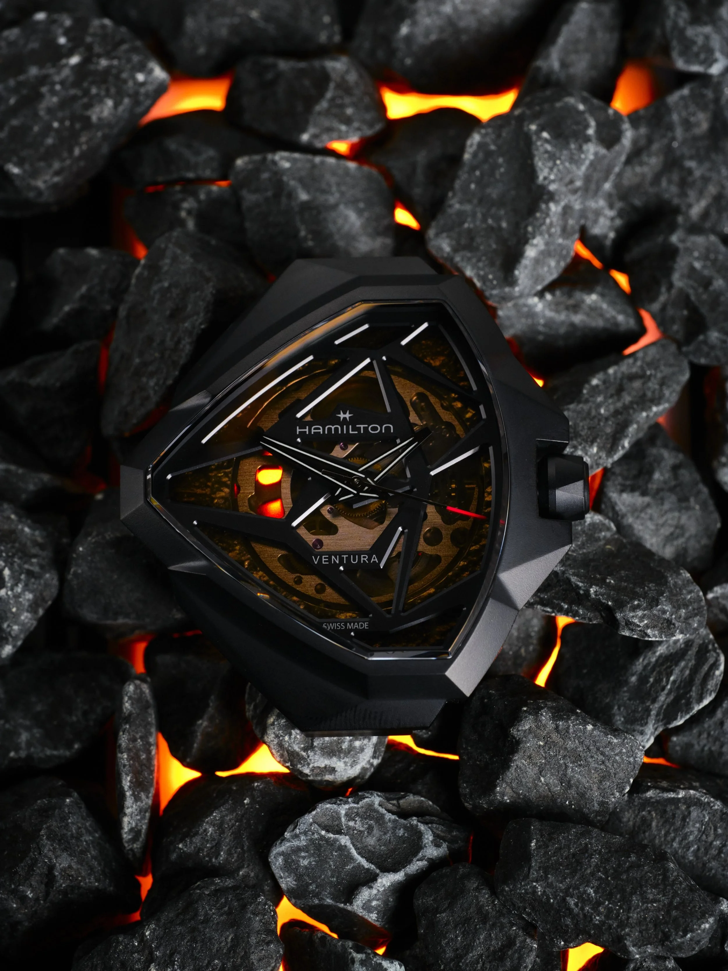 ▪️There&rsquo;s no right angle on this thing. No round case. No conventional anything.

The @hamiltonwatch Ventura has been the odd one out since 1957. It was the world&rsquo;s first electric watch, designed by Richard Arbib with a triangular, asymme