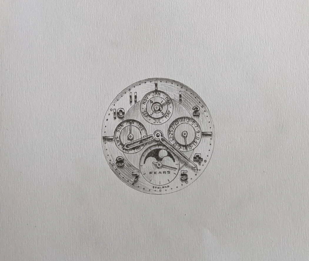 Fears - Early dial concept sketch for possible dial for a Fears perpetual calendar wrist watch by Lee Yuen-Rapati circa. 2022.jpg