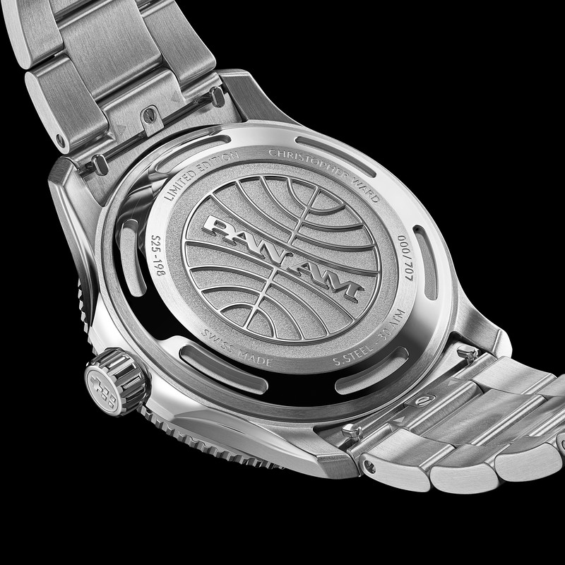 Case bach showing Pan Am logo