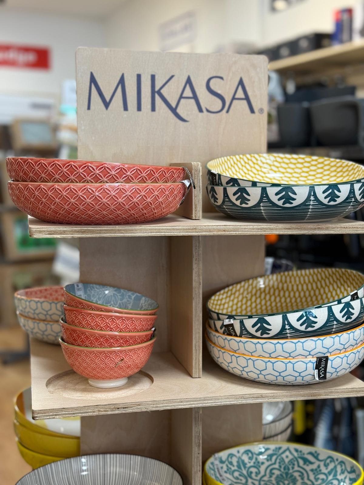 We&rsquo;re now stocking a selection of vibrant @Mikasa stoneware 🥣

Nibble bowls - &pound;4.99
Small plate - &pound;5.99 
Ramen bowl - &pound;10.99
Pasta bowl - &pound;9.99

Now available in store!🍵