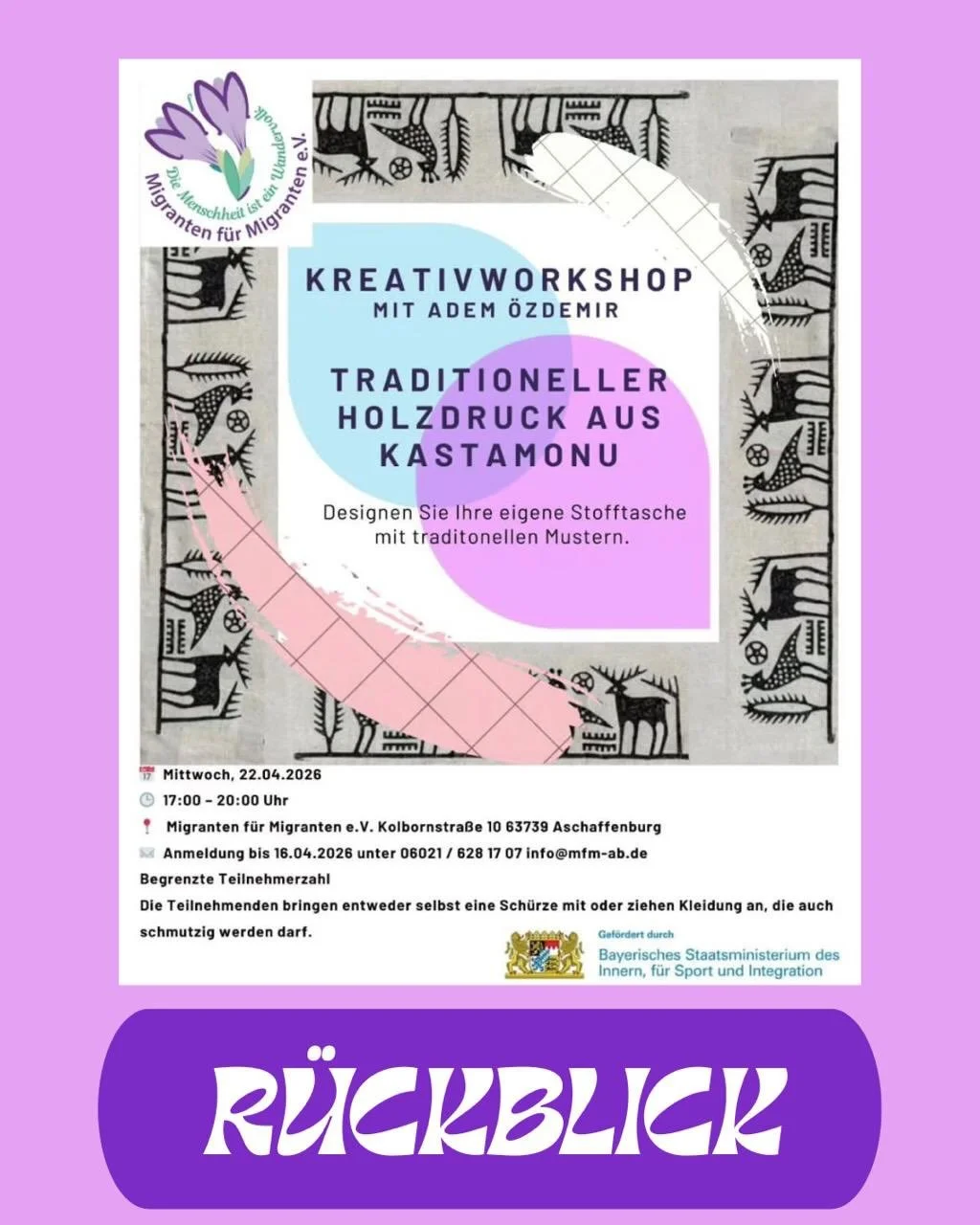 Kreativit&auml;t trifft jahrhundertealte Tradition! 🎨🪵
Am 22.04.2026 tauchten wir gemeinsam in die faszinierende Kunst des traditionellen Holzdrucks aus Kastamonu ein. Unter der geduldigen und fachkundigen Anleitung von Adem &Ouml;zdemir sind an di