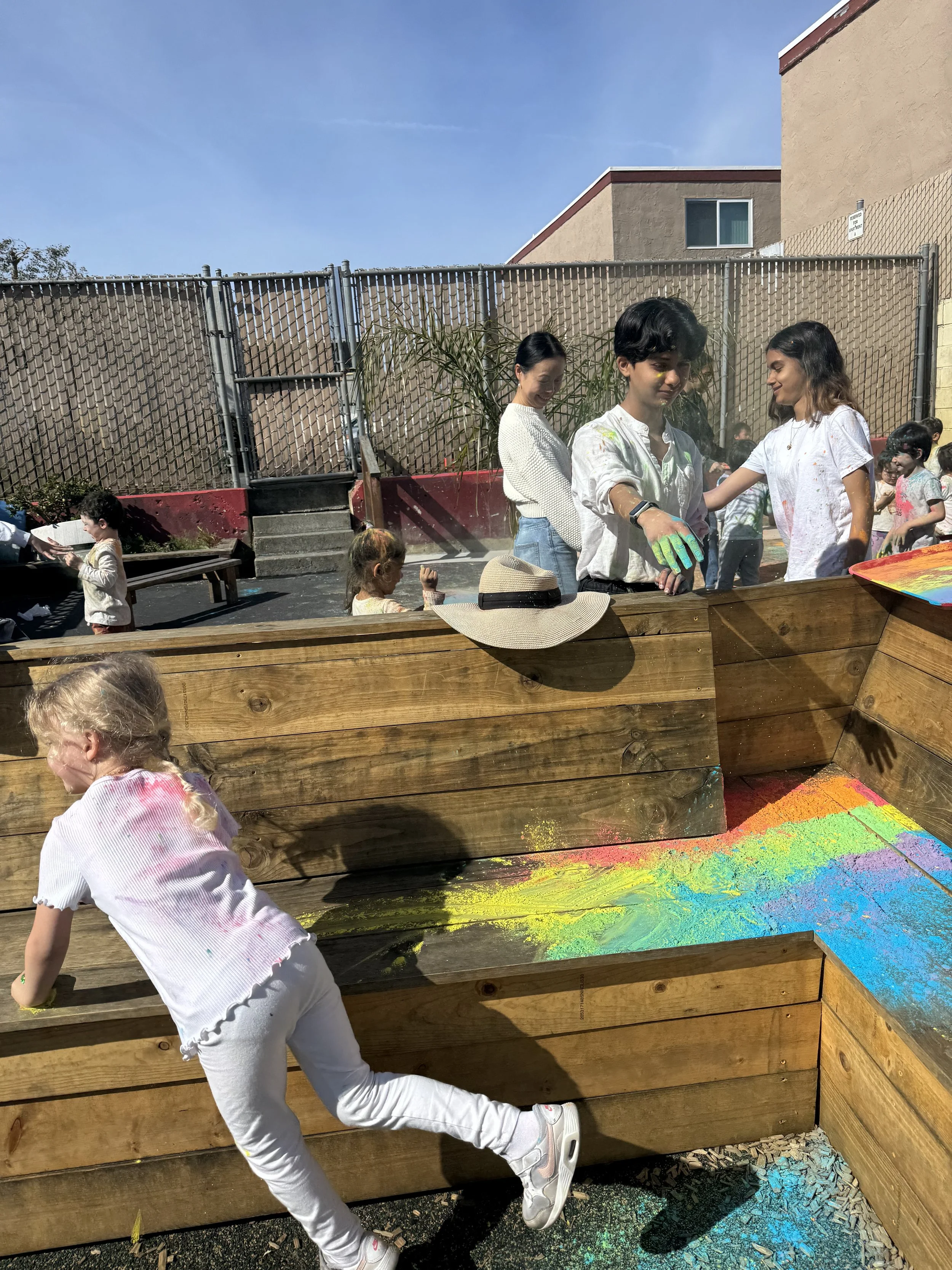 Children celebrating Holi festival
