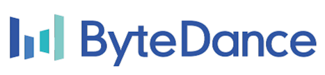 Logo with the text 'ByteDance' and a colorful bar chart graphic