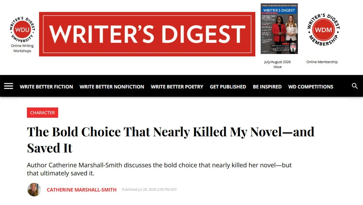 Screenshot of Writer's Digest article by Catherin Marshall-Smith