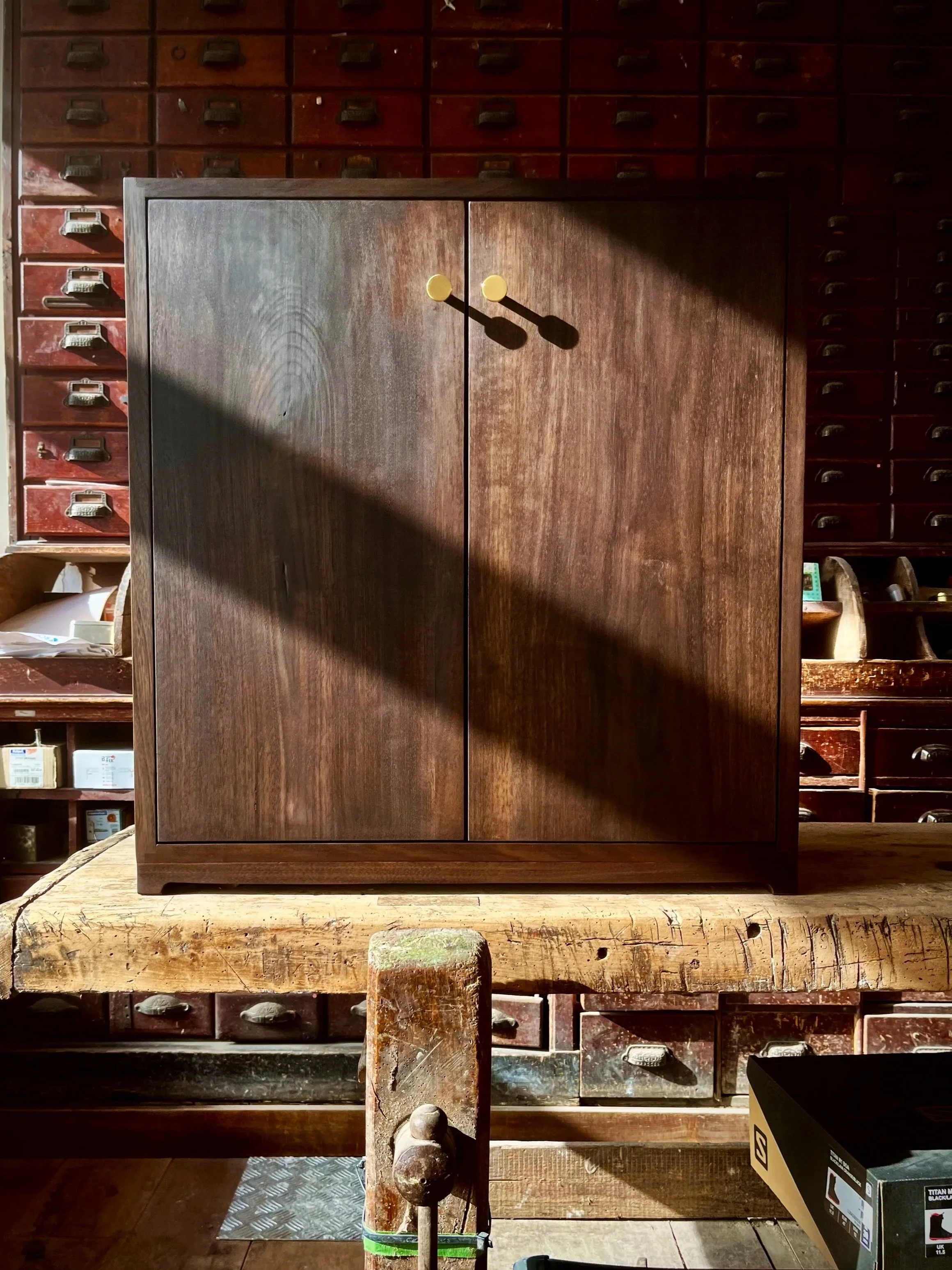 Altar-style Solid Walnut Cabinet