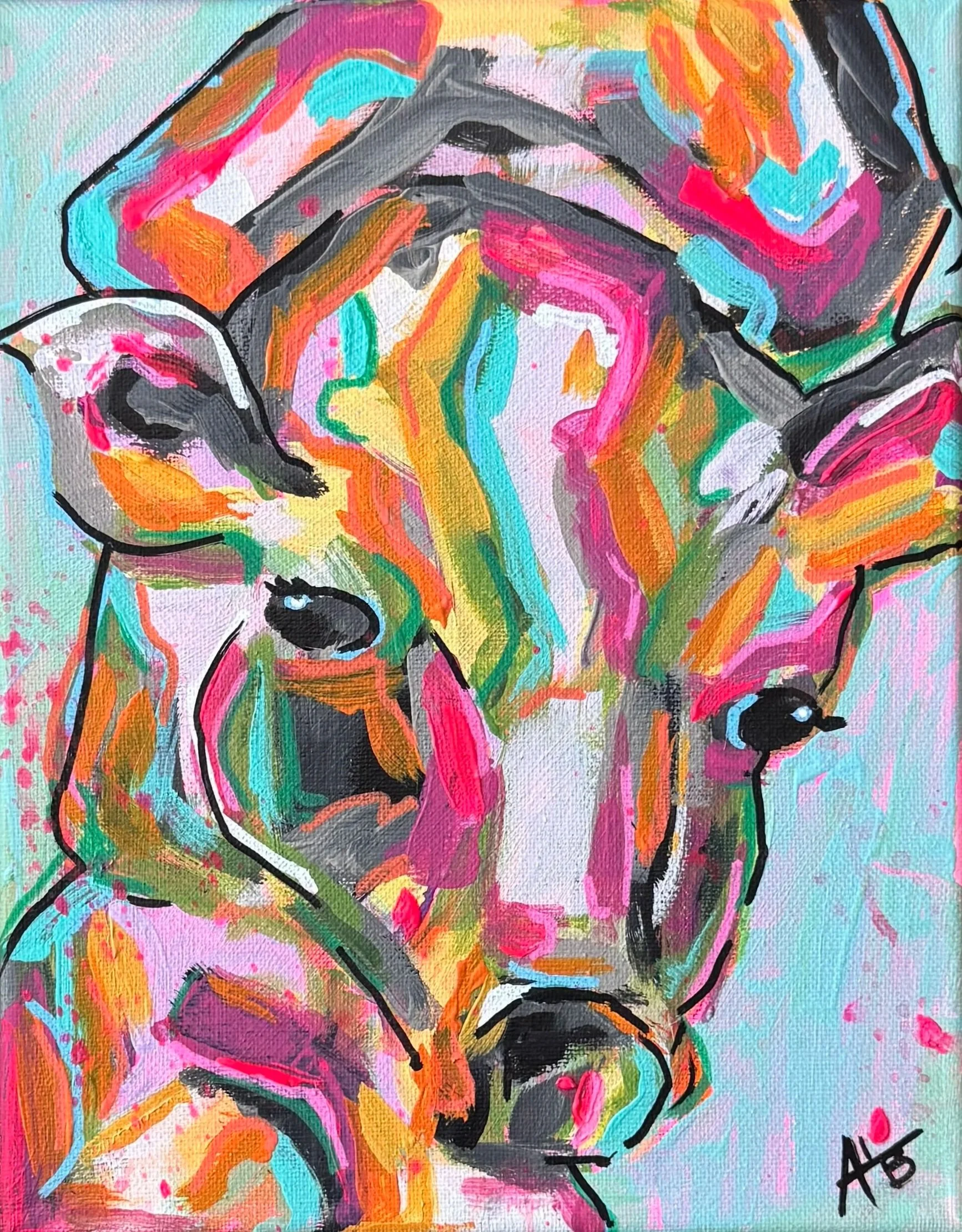 The Cow
8 x 10 in
Acrylic and mixed media on canvas
SOLD