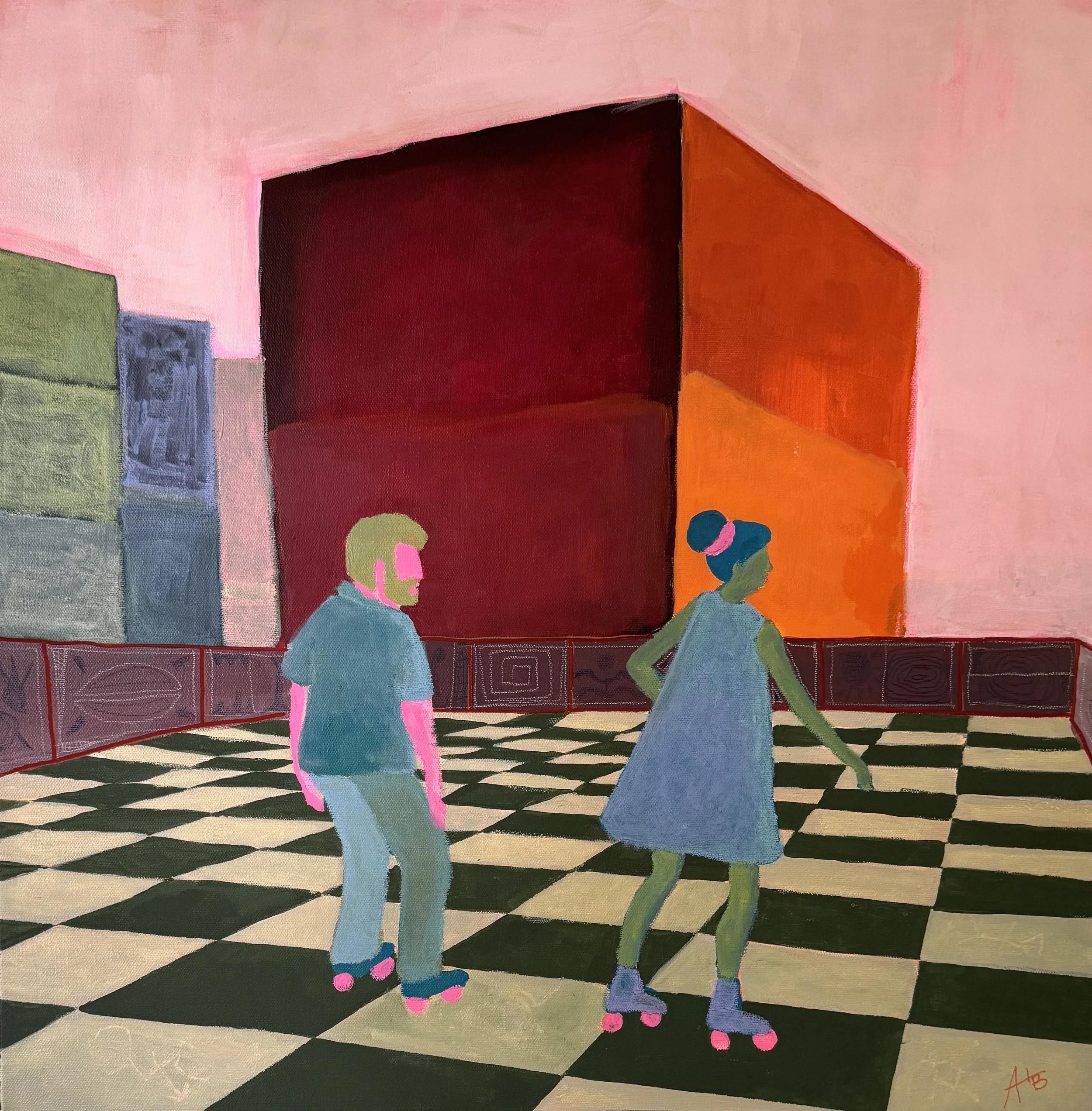 Roller Skaters
24 x 24 in
Acrylic and Mixed Media on Canvas
