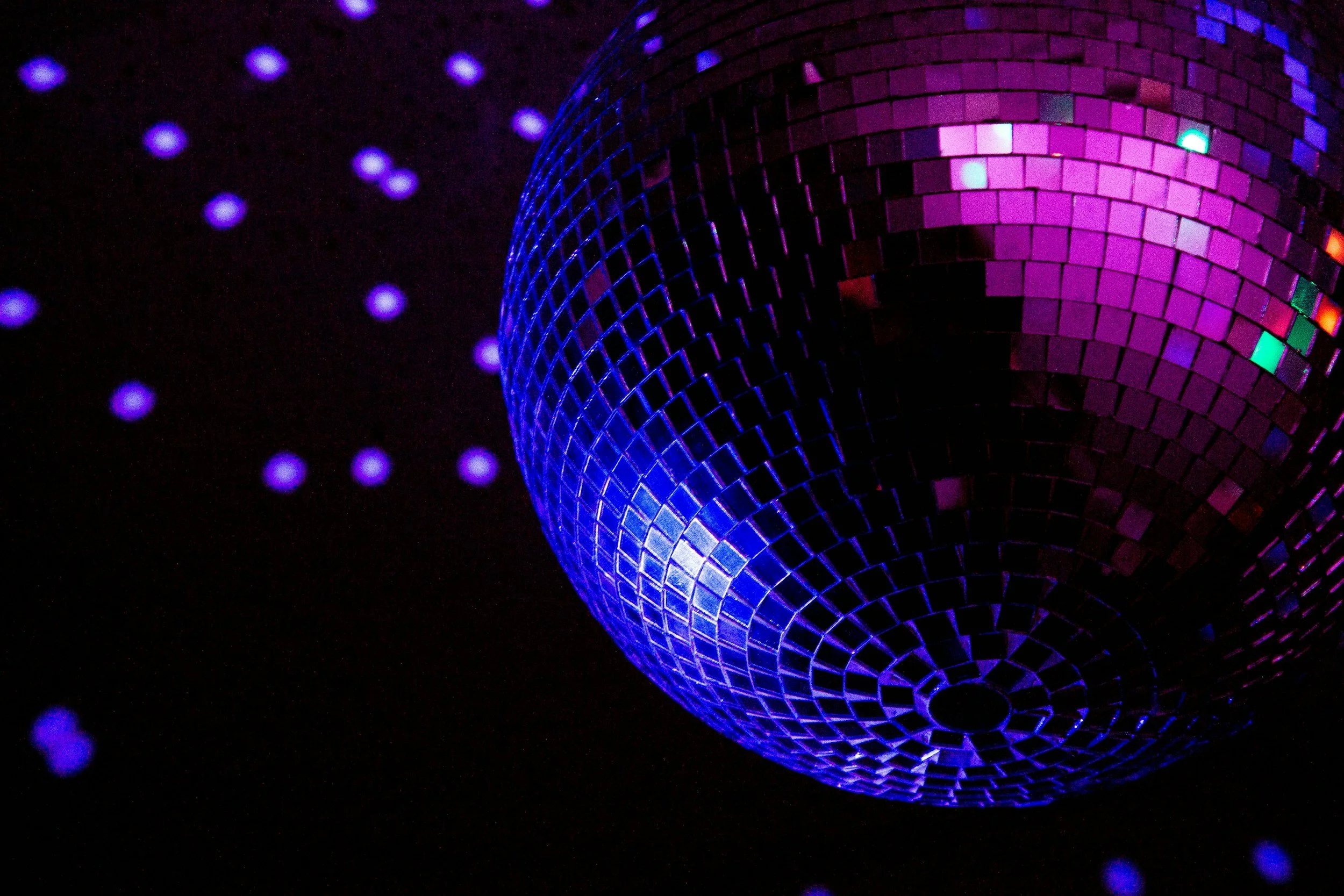 Disco ball capture the 1970's era with songs from Vivid Music