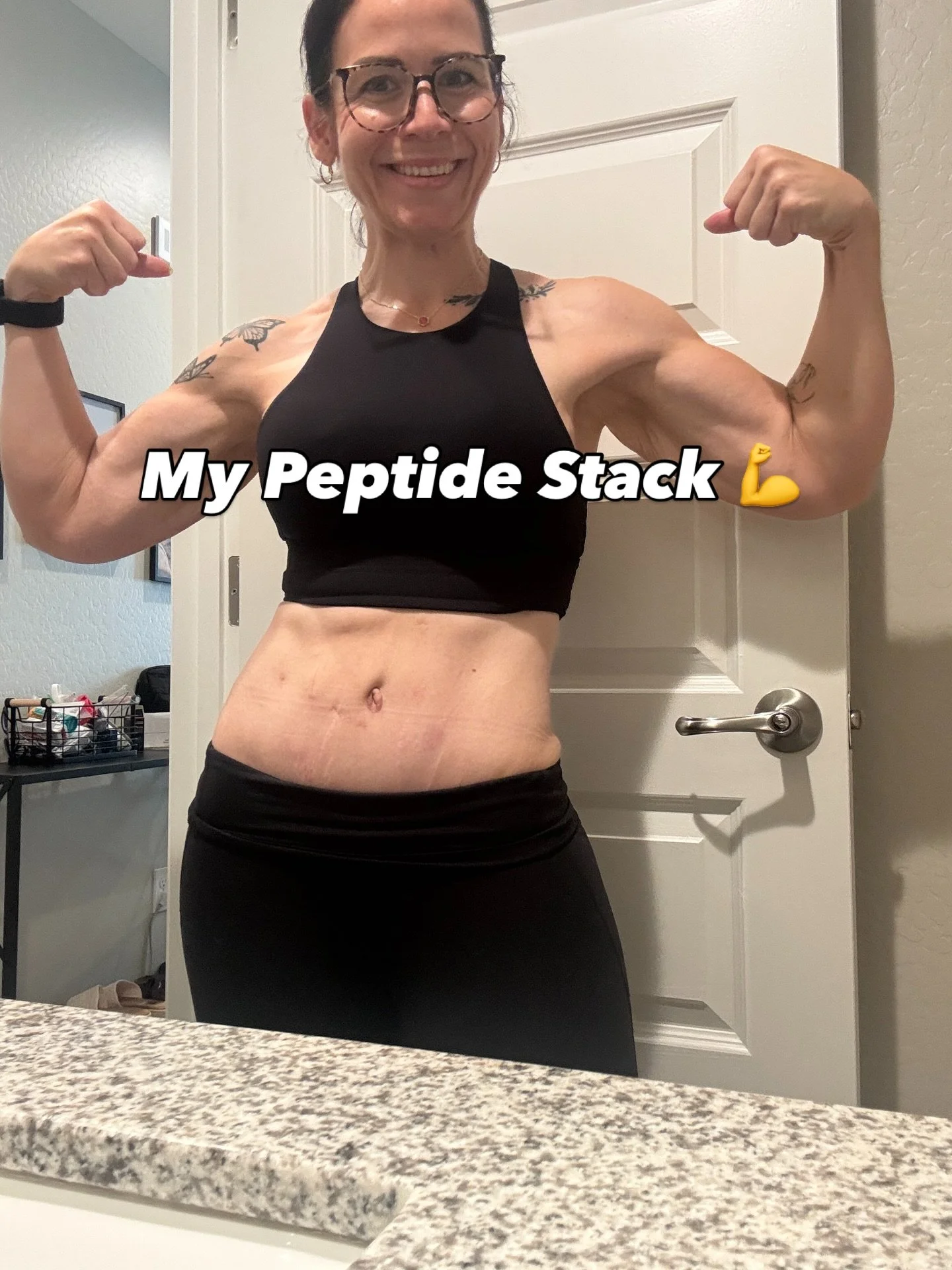 You all asked&hellip; So here it is, my personal peptide stack and why I take each one. 

💉 GLOW - GHK-Cu, BPC-157, TB500 
  Accelerated healing , Hair growth, gut health, inflammation, skin elasticity

💉 CJC 1295/Ipamorelin 
  Increased GH for inc