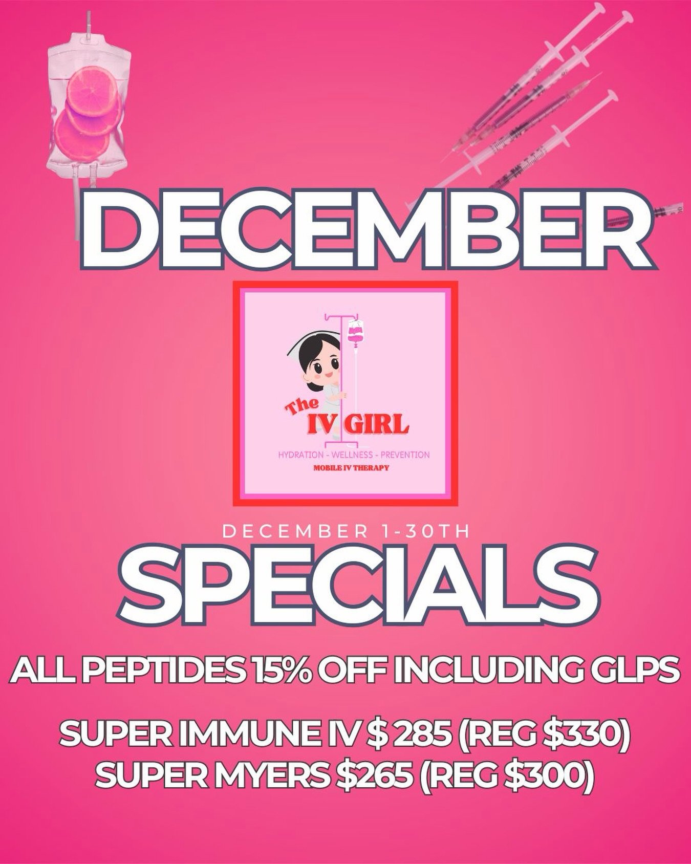 Don&rsquo;t miss out on these December specials ✨✨

Book your apt now 📆