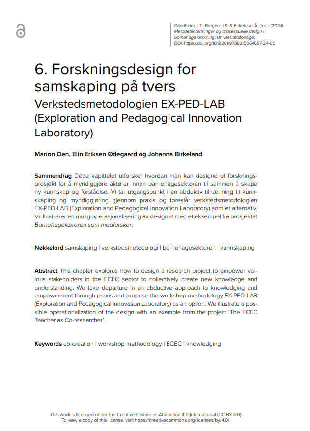 Forskningsdesign for samskaping på tvers