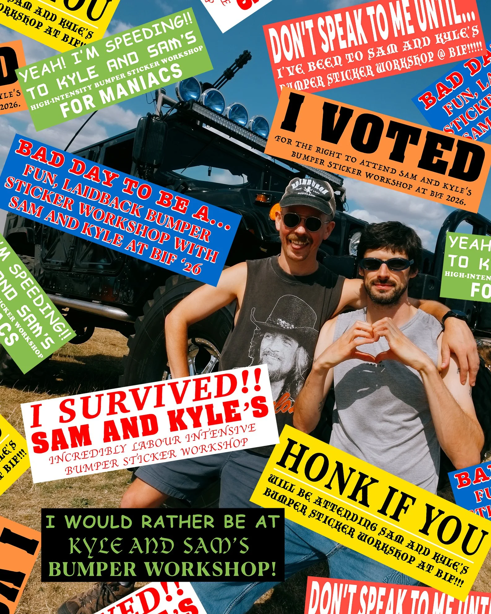 design your own bumper sticker with sam taylor &amp; kyle platts
